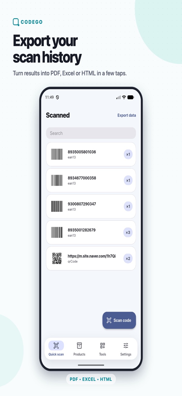 CodeGo – QR & Barcode — official iPhone App Store screenshot 5
